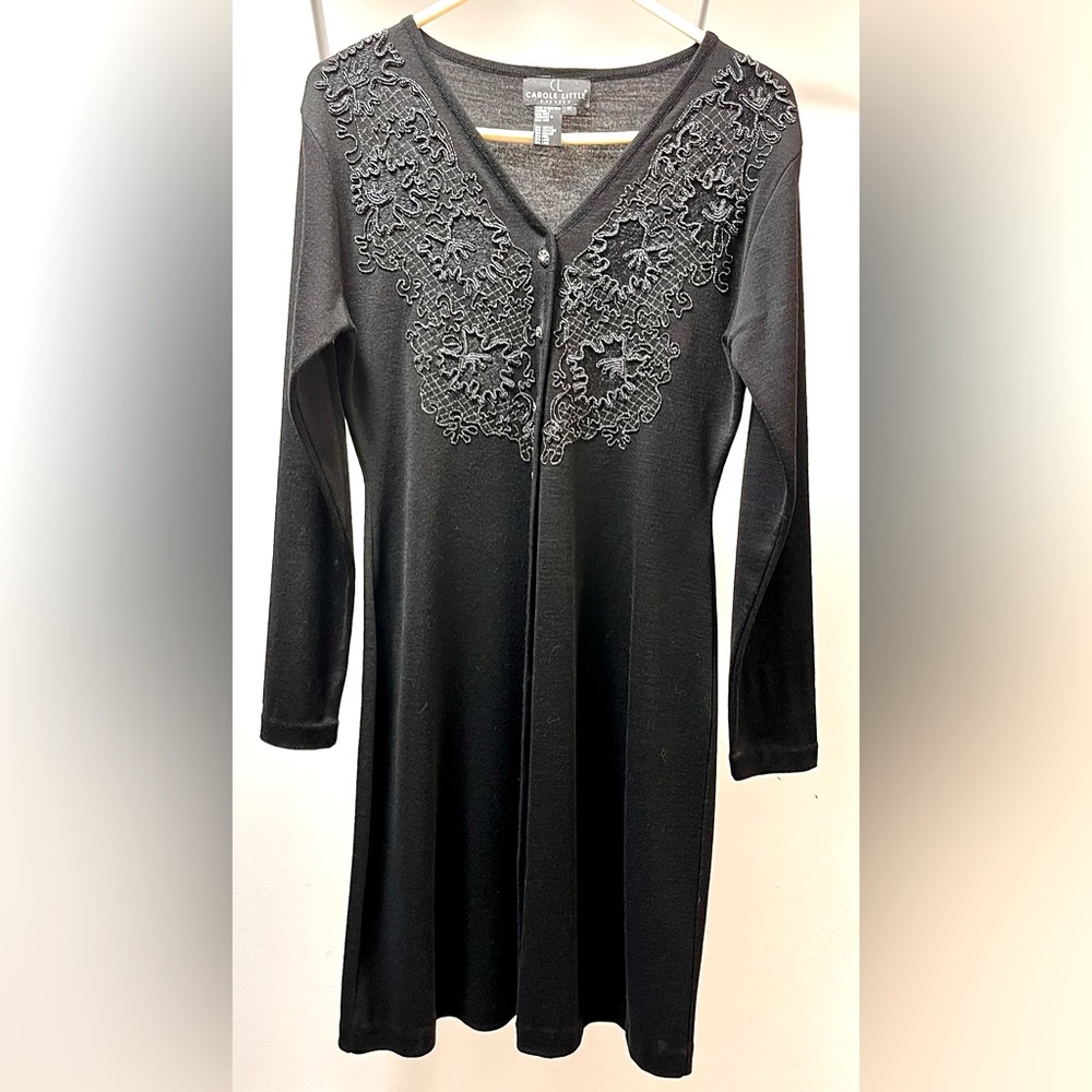 🎩👠Stunning Black Wool Blend Dress • Medium